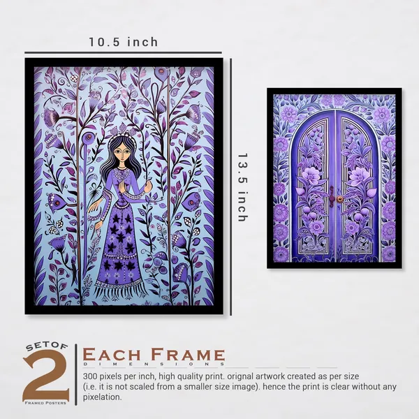 Flower_Printed_Door_Madhubani_Framed_Wall_Painting