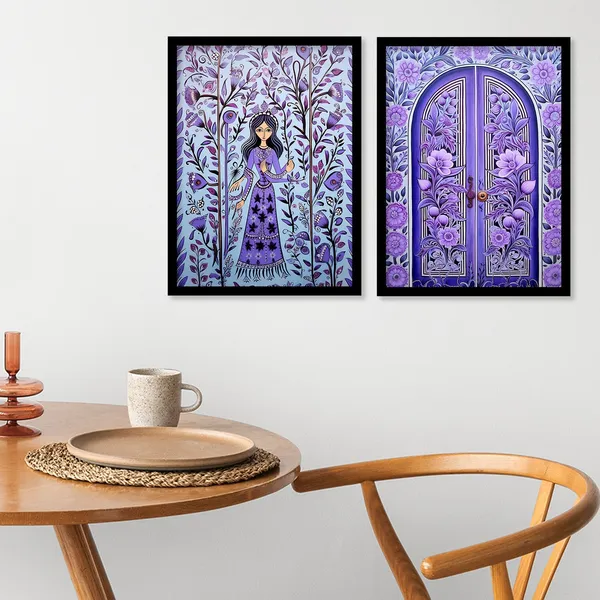 Flower_Printed_Door_Madhubani_Framed_Wall_Painting