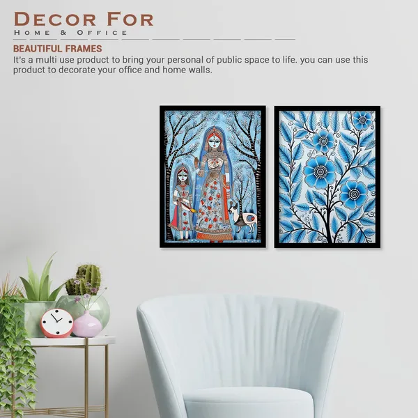Flower_Printed_Madhubani_Framed_Wall_Painting