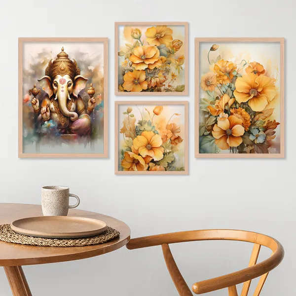 Ganpati_Bappa_Golden_Flower_Art