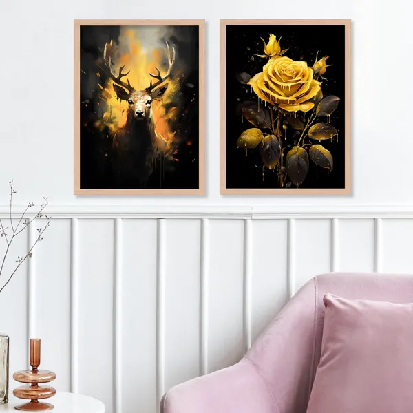 Golden_Rose_With_Swamp_Deer