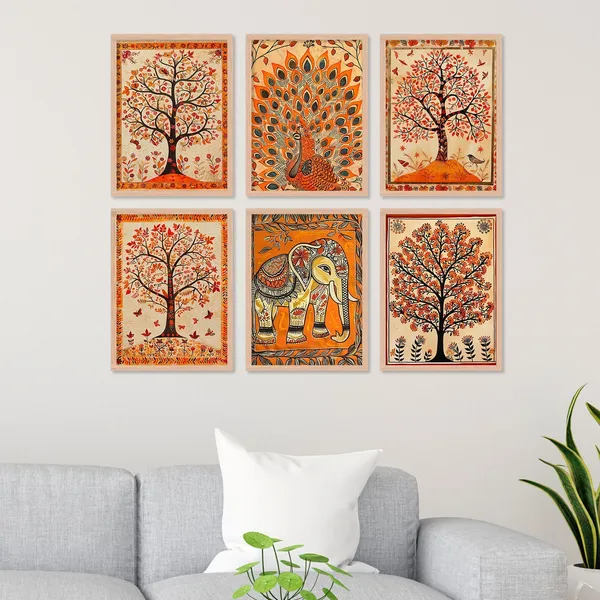 Orange_Colour_Tree_Art