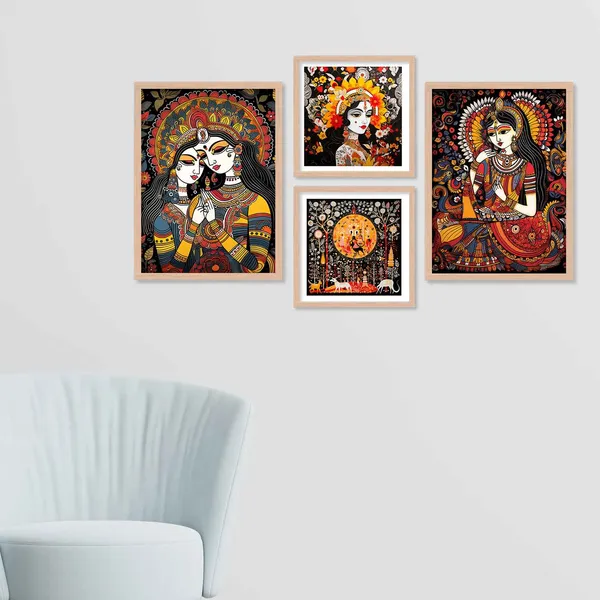 Madhubani_Radha_Krishna