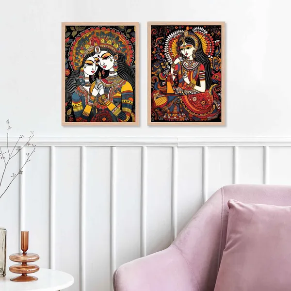 Madhubani_Radha_Krishna