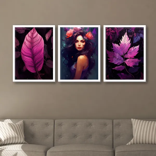 Purple_Colour_Leaf_Art