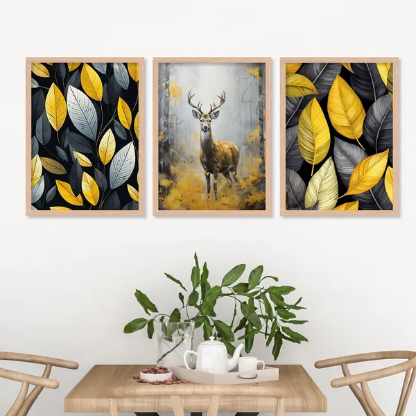 Swamp_Deer_With_Leaf_Wall_Art