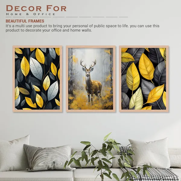 Swamp_Deer_With_Leaf_Wall_Art