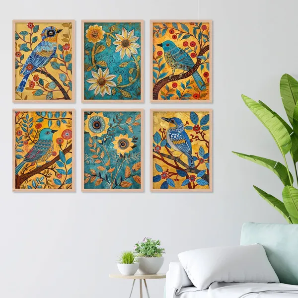 New_Bird_Madhubani_Wall_Art