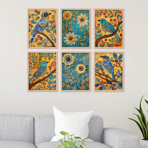 New_Bird_Madhubani_Wall_Art
