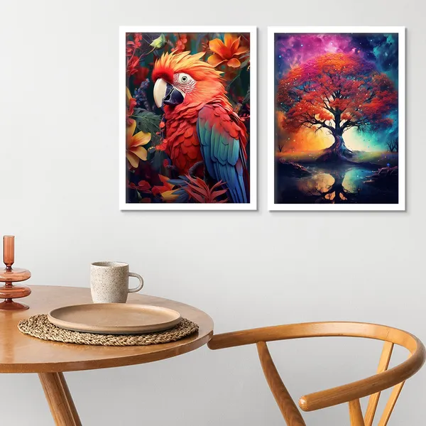 Amazing_Red_Parrot_And_Banyan_Tree