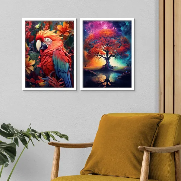 Amazing_Red_Parrot_And_Banyan_Tree