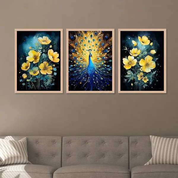 Amazing_Flower_And_Peacock_Art