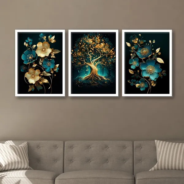 Golden_Flower_And_Tree_Art
