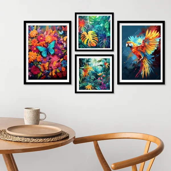 Rainbow_Colour_Butterfly_And_Bird_Wall_Art
