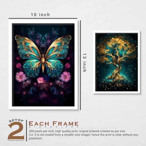 Golden_Butterfly_And_Golden_Tree_Wall_Art
