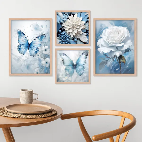 White_Rose_With_Butterfly_Art