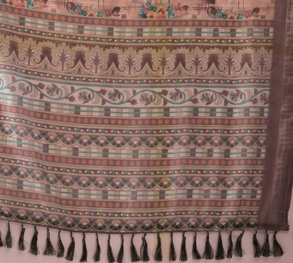 Dusty_Peach_Premium_Linen_Cotton_Saree_With_Elegant_Digital_Floral_And_Geometric_Print