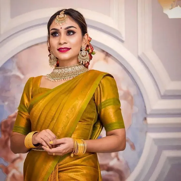 Yellow_Designer_Banarasi_Silk_Saree_Collection