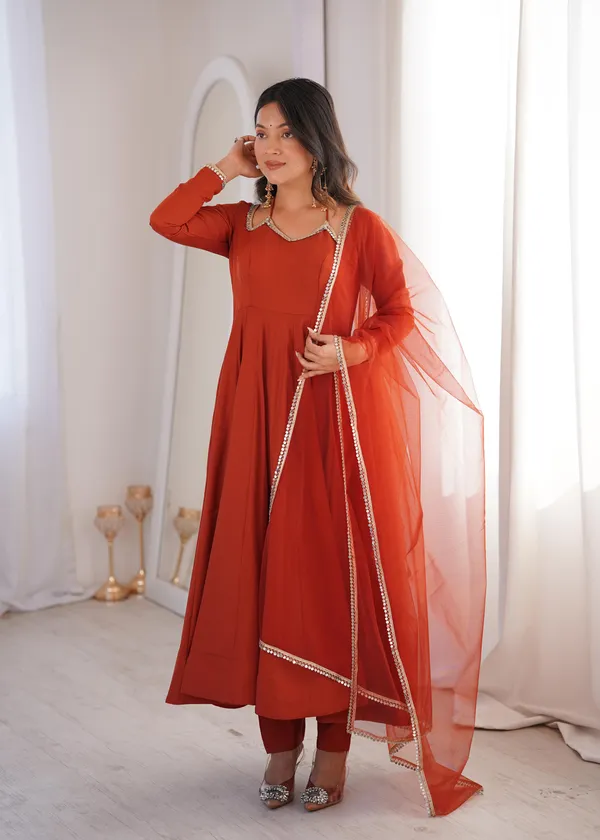 Orange_Designer_Anarkali_Gown_Set