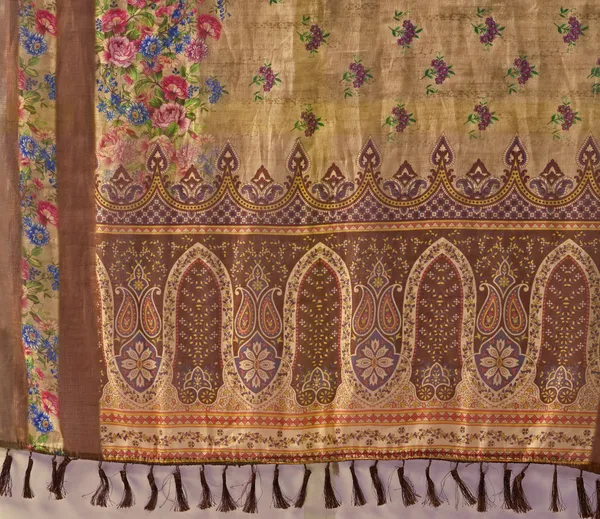 Light_Brown_Linen_Cotton_Saree_With_Elegant_Digital_Printed_Floral_Design