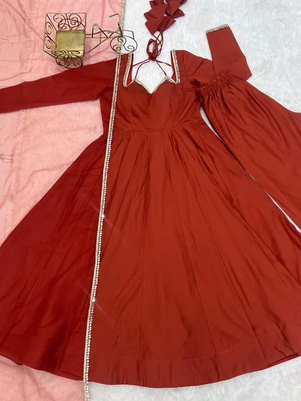 Orange_Designer_Anarkali_Gown_Set