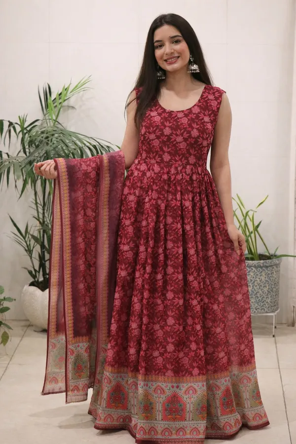 Maroon_Designer_Printed_Anarkali_Gown_Set_For_Women
