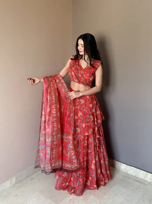 Red_Designer_Printed_Lehenga_Choli_With_Dupatta