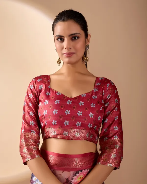 Multicolor_Luxurious_Soft_Lichi_Silk_Saree_For_Women_And_Girls