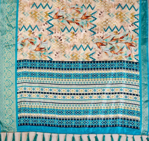 Sky_Blue_Soft_Lichi_Silk_Saree_For_Women_And_Girls