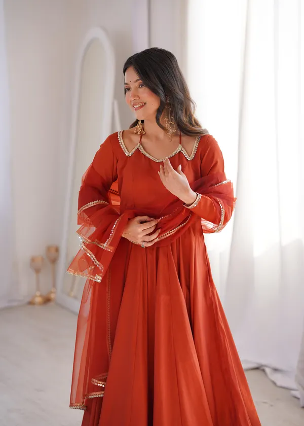 Orange_Designer_Anarkali_Gown_Set