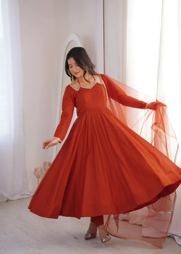 Orange_Designer_Anarkali_Gown_Set