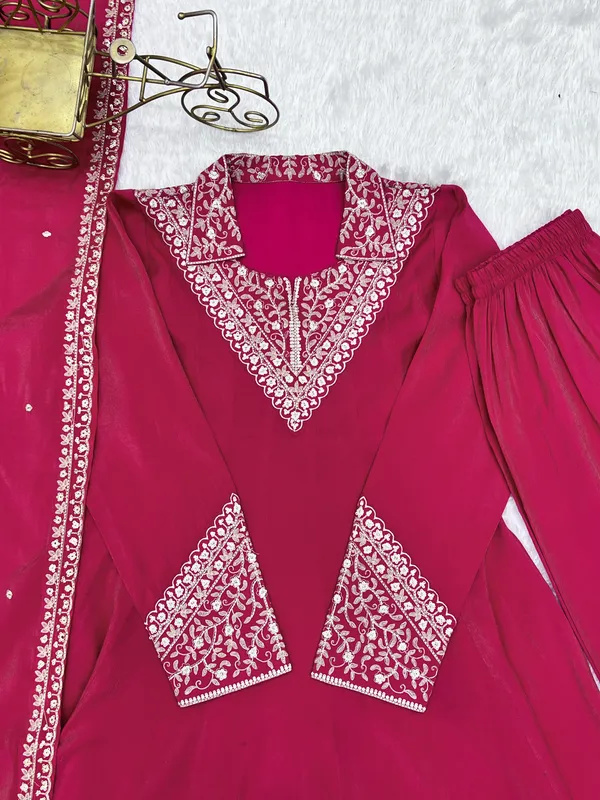 Pink_Elegant_Anarkali_Suit_With_Dupatta
