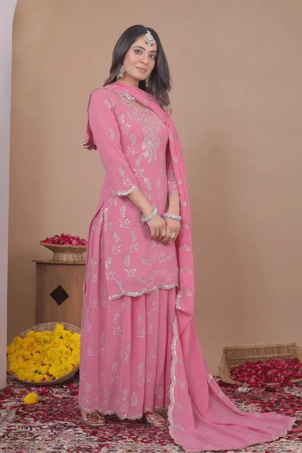 Light_Pink_Embroidered_Kurti_Sharara_Set_With_Dupatta