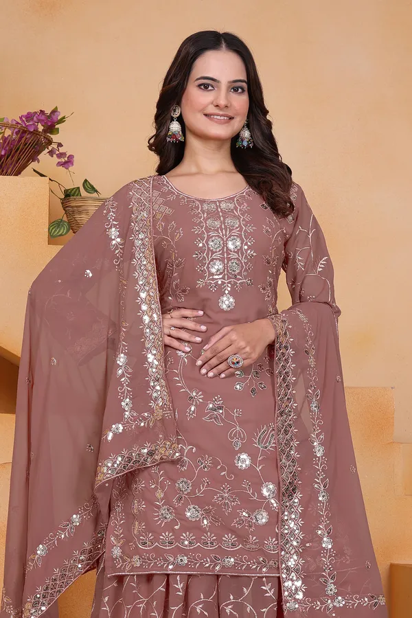 Dusty_Peach_Embroidered_Kurti_Sharara_Set_With_Dupatta