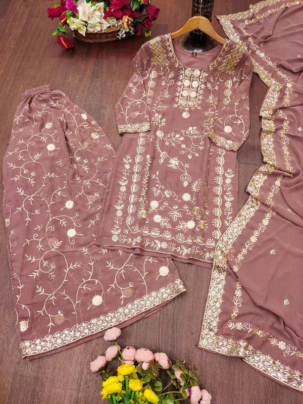 Dusty_Peach_Embroidered_Kurti_Sharara_Set_With_Dupatta