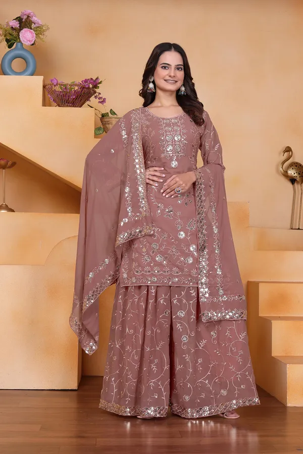 Dusty_Peach_Embroidered_Kurti_Sharara_Set_With_Dupatta