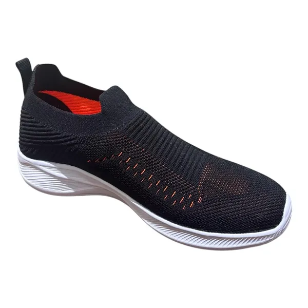 Black_Knit_Upper_With_Memory_Foam_Sole_Flat_Walking_Shoes_For_Men