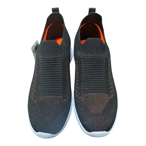Black_Knit_Upper_With_Memory_Foam_Sole_Flat_Walking_Shoes_For_Men