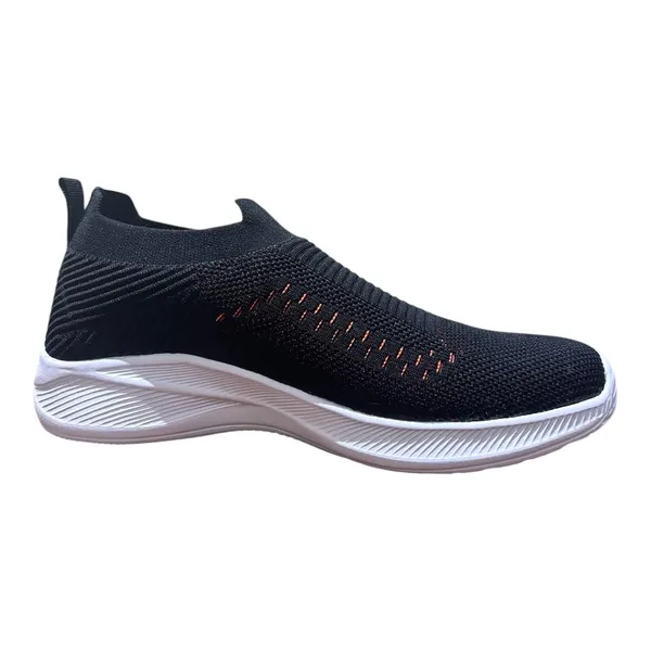 Black_Knit_Upper_With_Memory_Foam_Sole_Flat_Walking_Shoes_For_Men