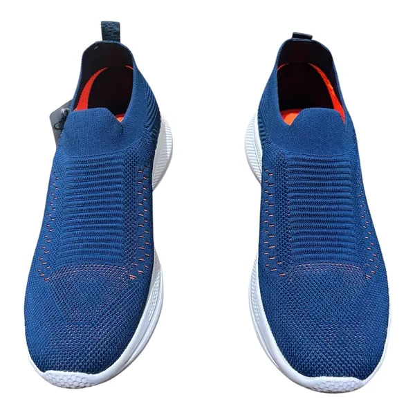 Blue_Knit_Upper_With_Memory_Foam_Sole_Flat_Walking_Shoes_For_Men