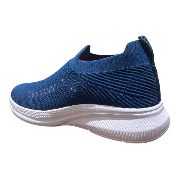 Blue_Knit_Upper_With_Memory_Foam_Sole_Flat_Walking_Shoes_For_Men