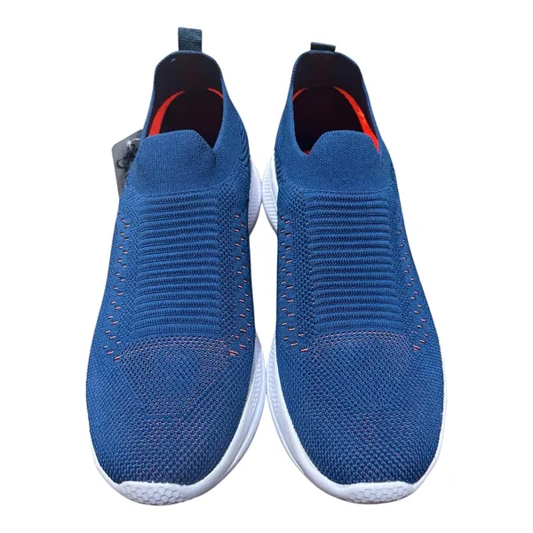 Blue_Knit_Upper_With_Memory_Foam_Sole_Flat_Walking_Shoes_For_Men