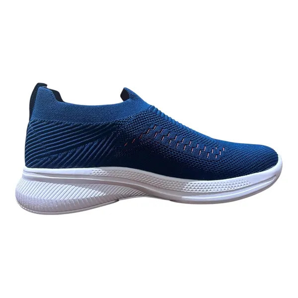 Blue_Knit_Upper_With_Memory_Foam_Sole_Flat_Walking_Shoes_For_Men