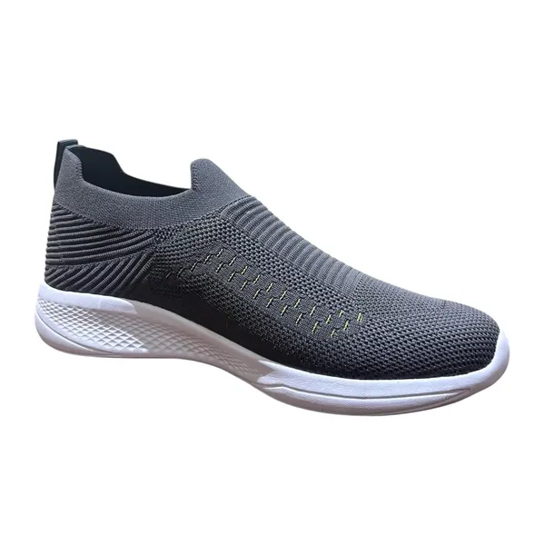 Dark_Gray_Knit_Upper_With_Memory_Foam_Sole_Flat_Walking_Shoes_For_Men