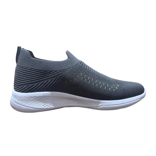 Dark_Gray_Knit_Upper_With_Memory_Foam_Sole_Flat_Walking_Shoes_For_Men