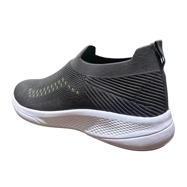 Dark_Gray_Knit_Upper_With_Memory_Foam_Sole_Flat_Walking_Shoes_For_Men