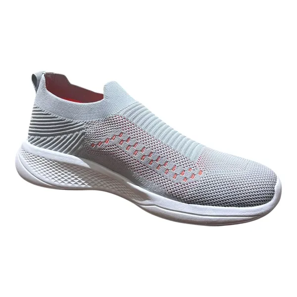 Grey_Knit_Upper_With_Memory_Foam_Sole_Flat_Walking_Shoes_For_Men