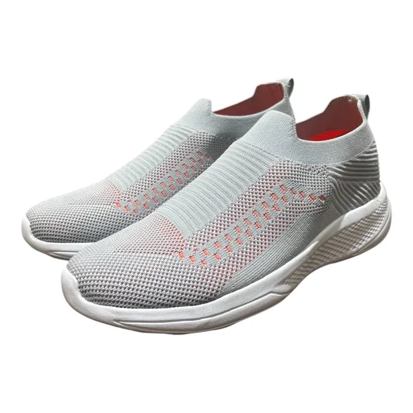 Grey_Knit_Upper_With_Memory_Foam_Sole_Flat_Walking_Shoes_For_Men