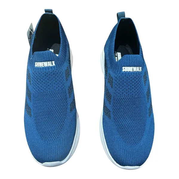 Blue_Knit_Upper_With_Memory_Foam_Sole_Flat_Walking_Shoes_For_Men