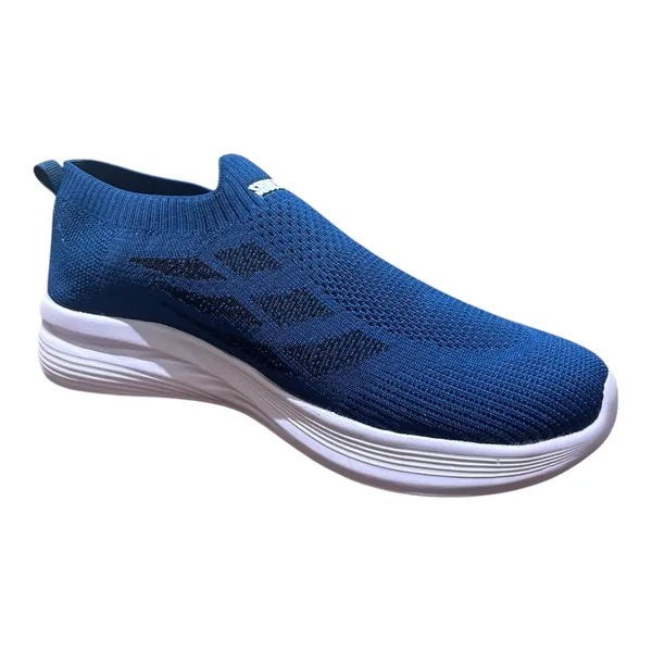 Blue_Knit_Upper_With_Memory_Foam_Sole_Flat_Walking_Shoes_For_Men